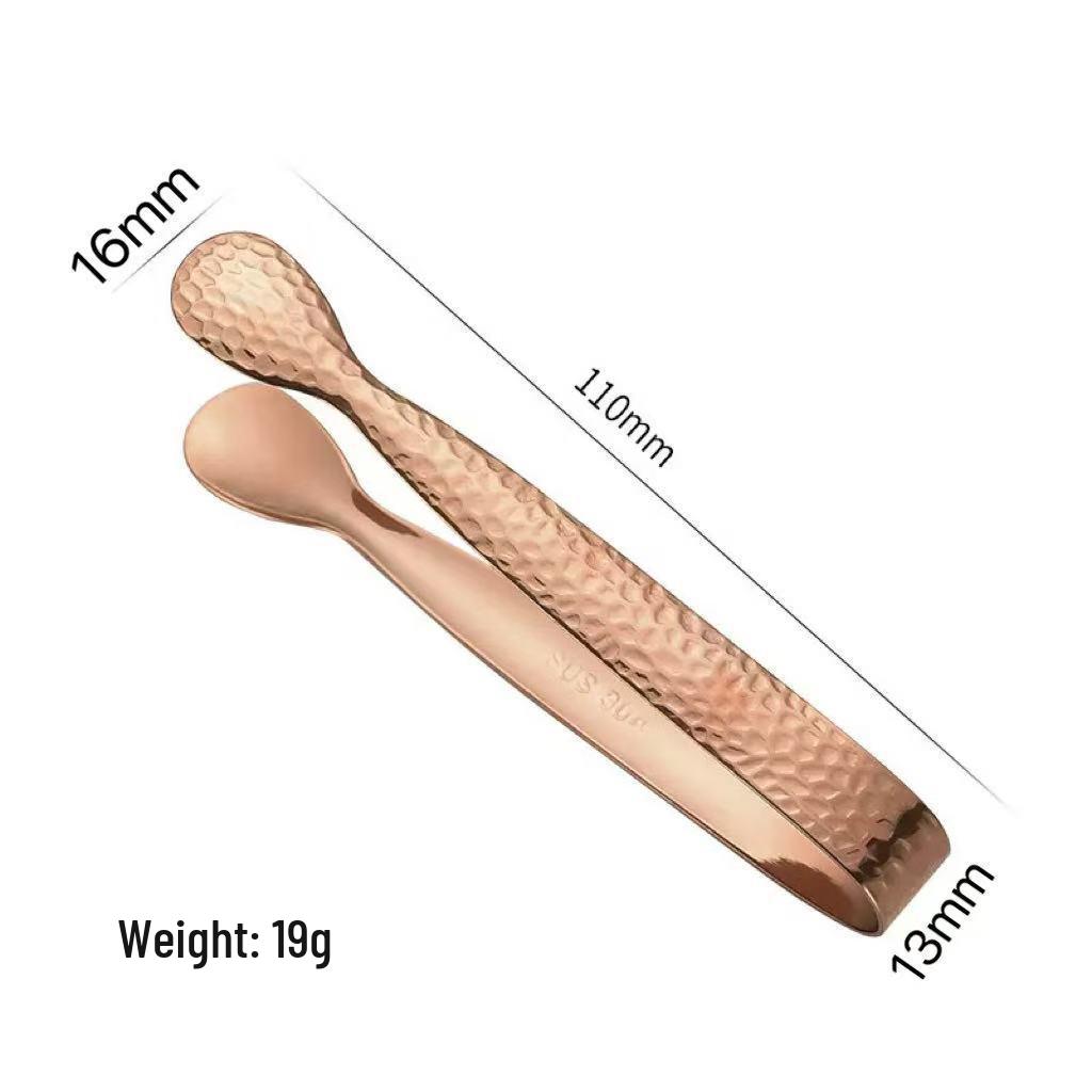 Stainless Steel Rose Gold Ice & Food Tongs