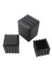 Square Rubber Black Chair Leg Caps Non-slips Table Foot Dust Cover Socks Floor Protector Pads Pipe Plugs Furniture Leveling Feet