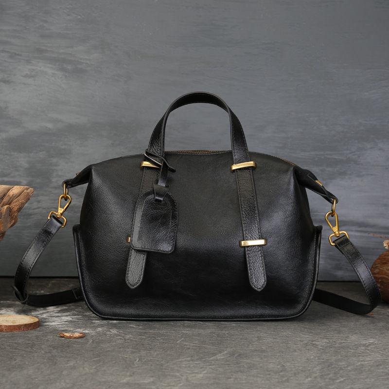 

Сумки на плечо из натуральной кожи Женские Модные Сумки Клатч большой вместимости Винтажный дизайн Сумки кроссбоди 29*22*13cm чёрный