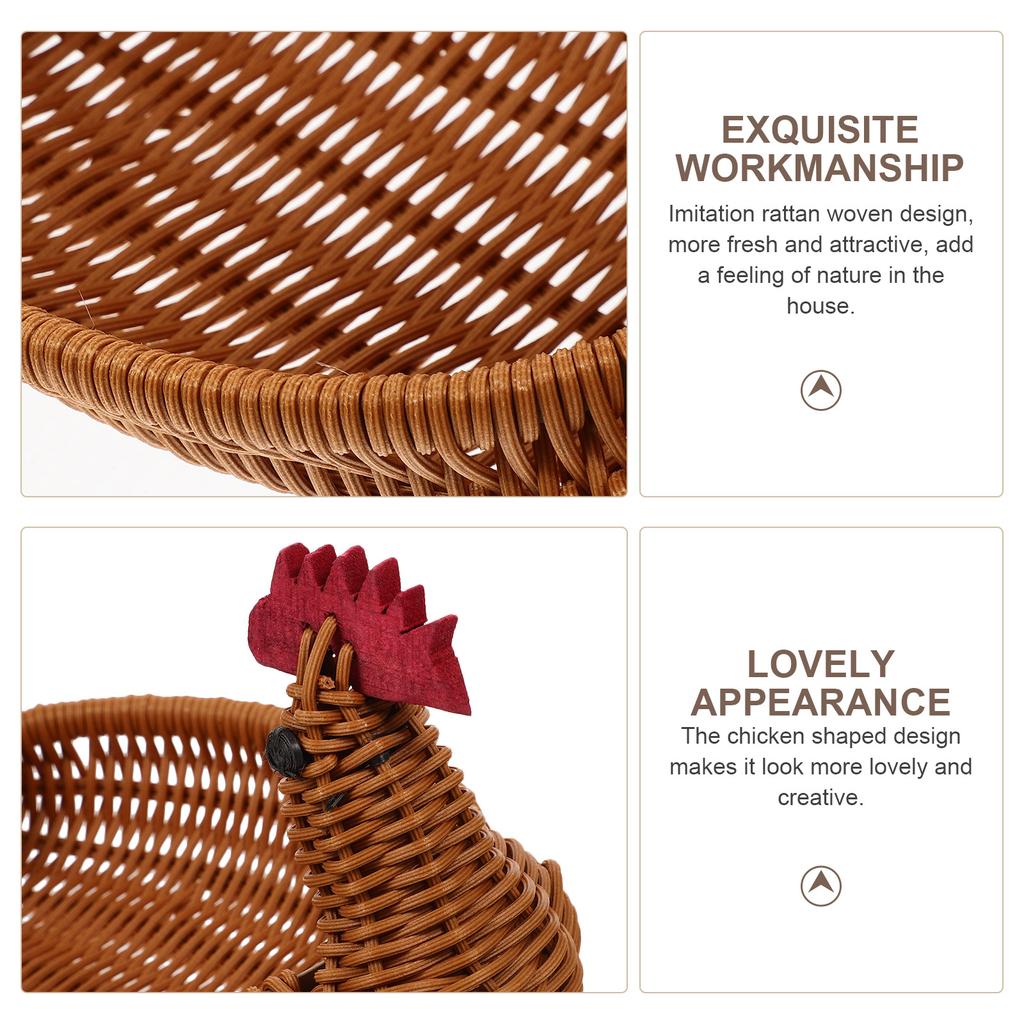 Aufbewahrungskorb aus Rattan Gewebte Tellerkörbe für Geschenke Leer Snack Haushalt PP Offenes Design