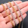 4mm Zierliche Edelstahl Halskette Herz Liebe Gliederkette für Damen Mädchen Goldfarben Beschichtet Halsketten Choker Metallschmuck Geschenk