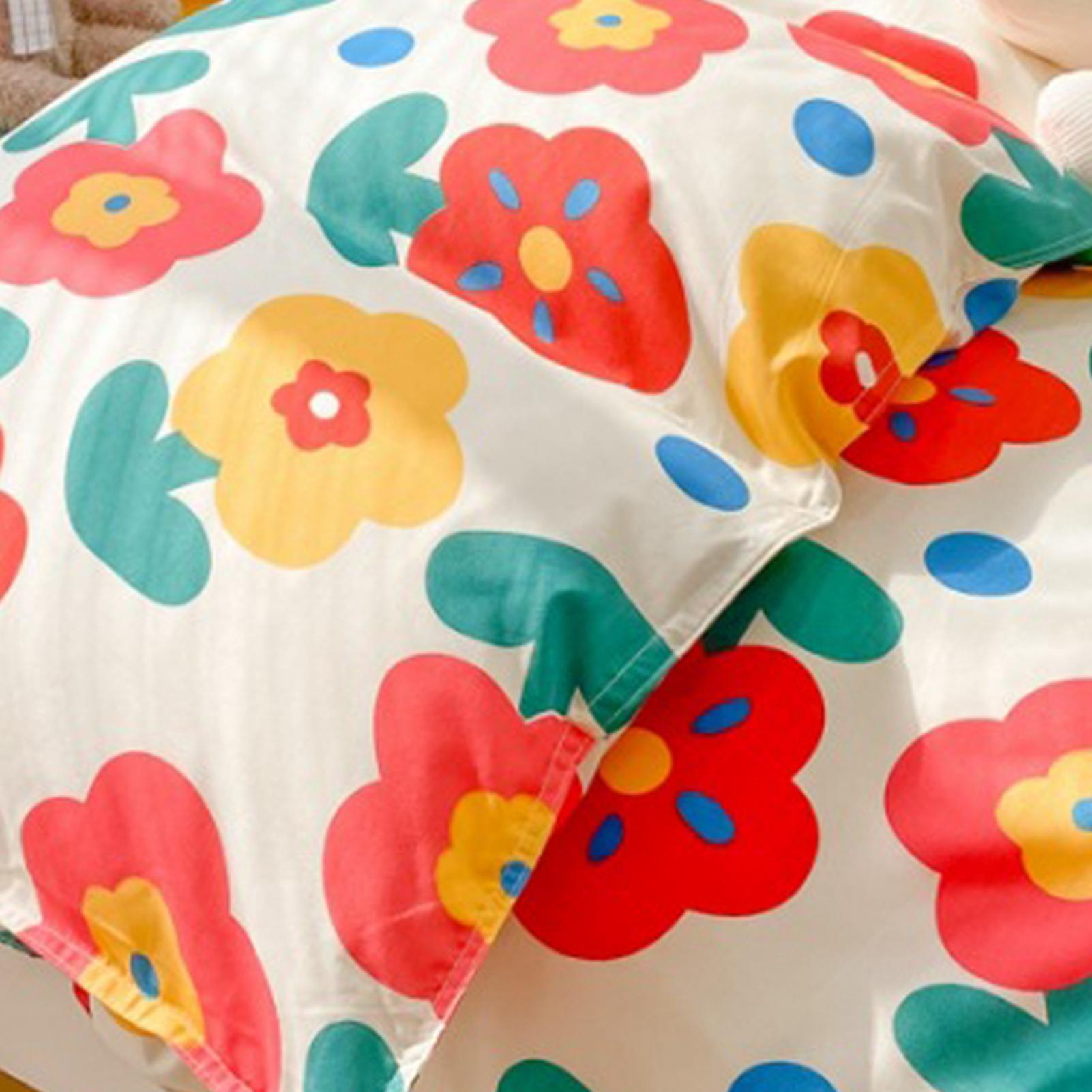 Home Bed Set 4pcs Thickened Brushed Simple Style Breathable Skin Friendly Cotton Bedding Comforter Sets 1.5m (5ft) Bed