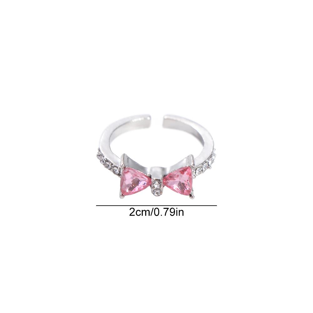 Exquisite Bow-tie Ring Adjustable Bowknot Opening Ring Beauty Bowknot Finger Ring  Finger Ornaments
