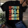 Herren- und Damen-T-Shirts September 1954 Die Geburt