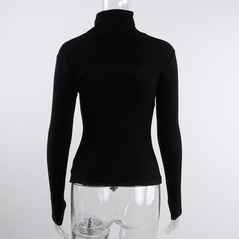 Women's Autumn & Winter Knit Chest-Revealing Long Sleeve Top - European and American Style