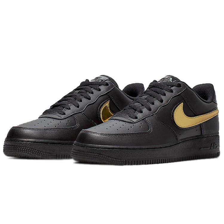Nike Air Force 1 Low '07 LV8 'Removable Swoosh - Black Gold' Men's CT2252-001