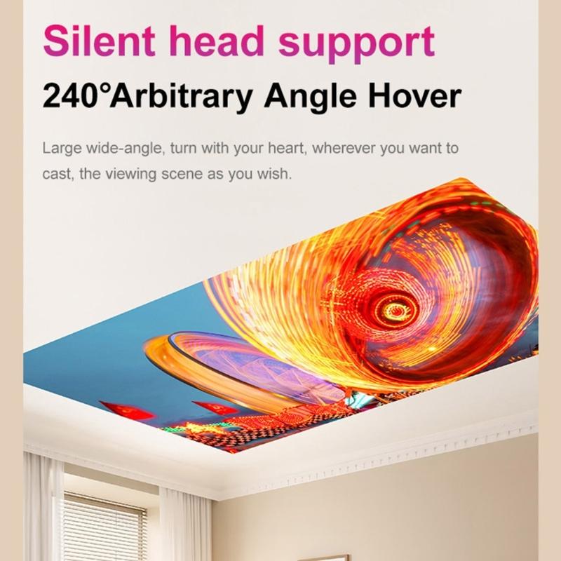 Portable Streaming Projector With USB C Fast Charging Highly Definition Display Wireless Screen Presentation