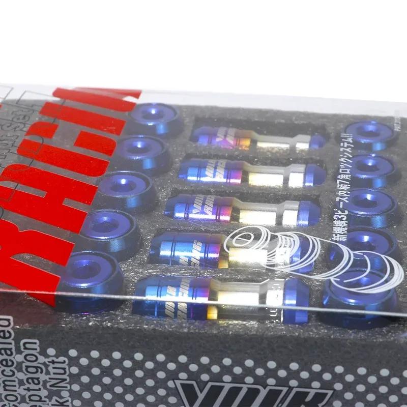 Bunrt Blue Volk Racing Formula Steel Wheel Nuts Car Wheels Rims Lug Nut 20pcs/set