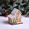 1 Pcs Christmas LED Light Wooden House Luminous Cabin Merry Christmas Decorations For Home DIY Xmas Tree Ornaments New Year