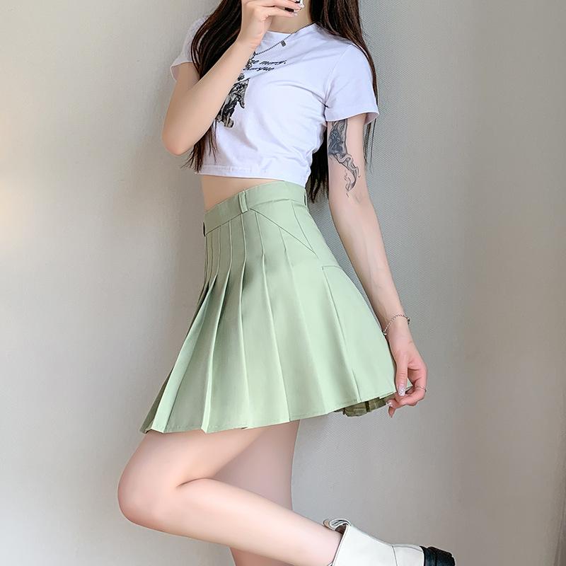 Black Skirt for Women In Summer Thin Pleated Skirt for New Small Short Skirt for Slim High Waisted A-line Skirt