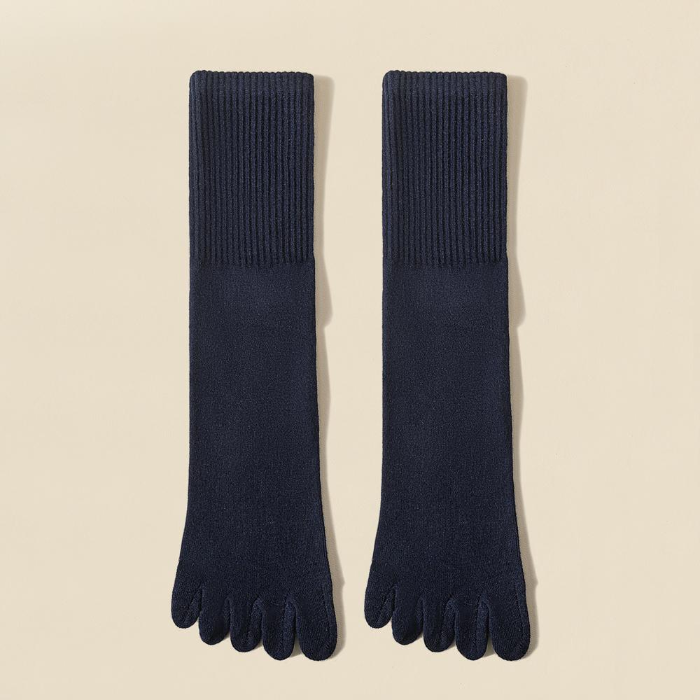 Wool Warm Five-finger Socks Comfortable Business Men's Toe Socks Sports Breathable Sweat Deodorant Solid Color Sock Male