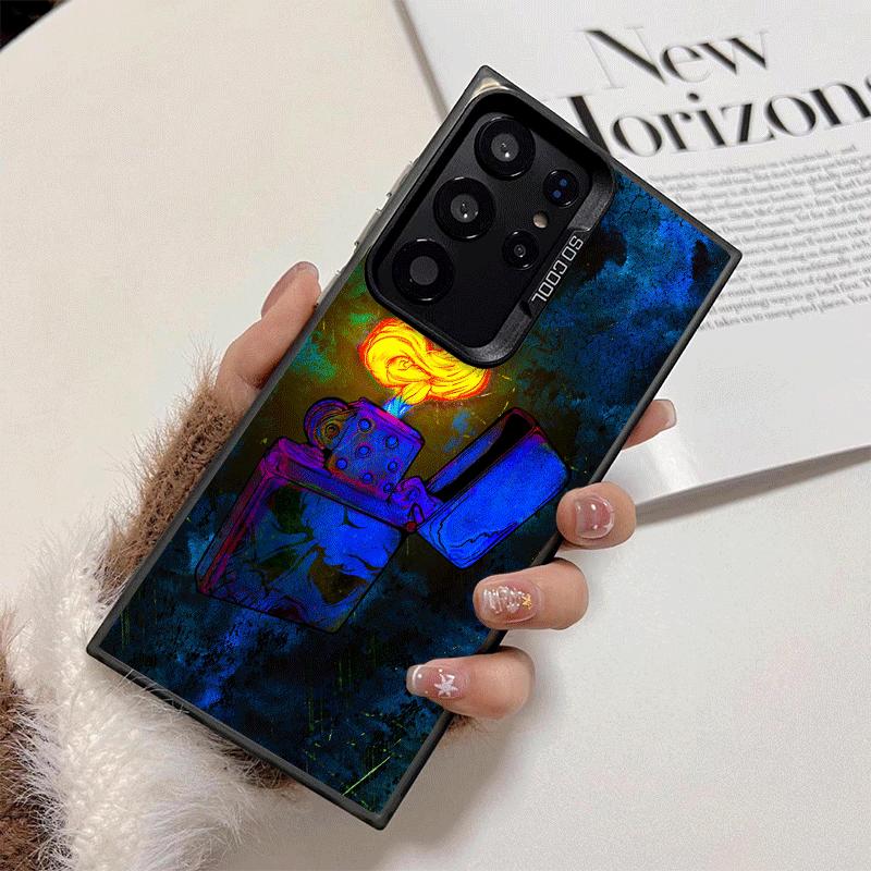 Lighter Cool Pattern Soft Phone Case for Samsung Galaxy S24 S25 FE S26 Edge S23 Ultra S22 Plus S21 + Shockproof Cover Back Shell