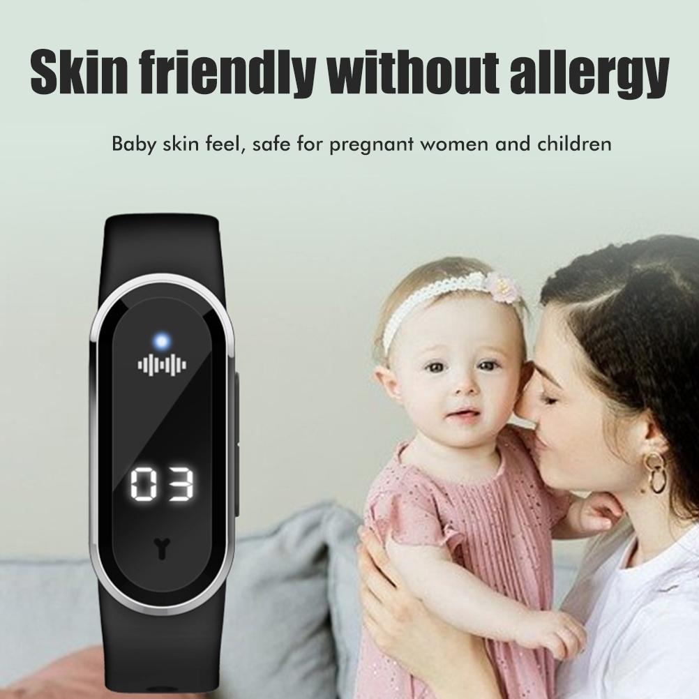 Mosquito Repellent Watch Ultrasonic Mosquito Repellent Bracelet Rechargeable Anti Mosquito Repeller
