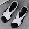 Brand Men Genuine Leather Sandals Soft Healthy Slippers Casual Sneakers Newest Luxury Shoes Men Simple Style Summer Beach Sandalias