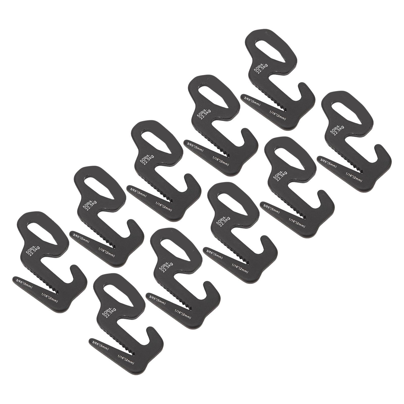 

10шт 9-образный натяжитель каната из алюминиевого сплава гибкий механизм натяжения каната для наружной палатки-навеса чёрный