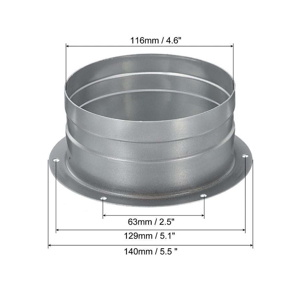 Galvanized Iron Duct Connector Flange Exhaust Hose  Heating Cooling Ventilation HVAC System