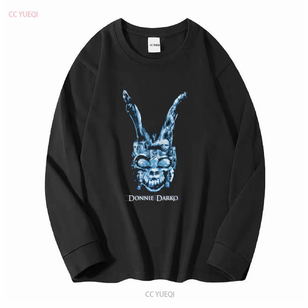 Vintage Donnie Darko Movie T Shirt Bunnysuit Mask Vintage Washed Stretched Stylish Homme Streetwear Graphic Soft Fashion