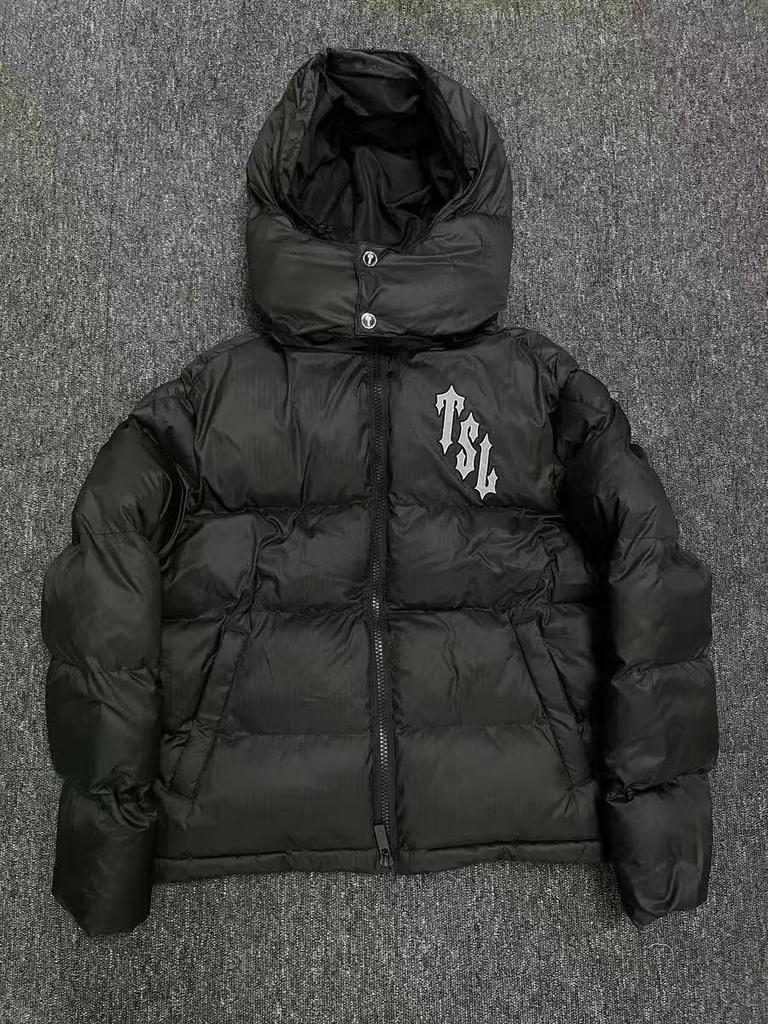 Trapstar Winter Trendy Windproof Cotton Jacket: Thick, Versatile, Hooded Warm Outerwear for Couples.