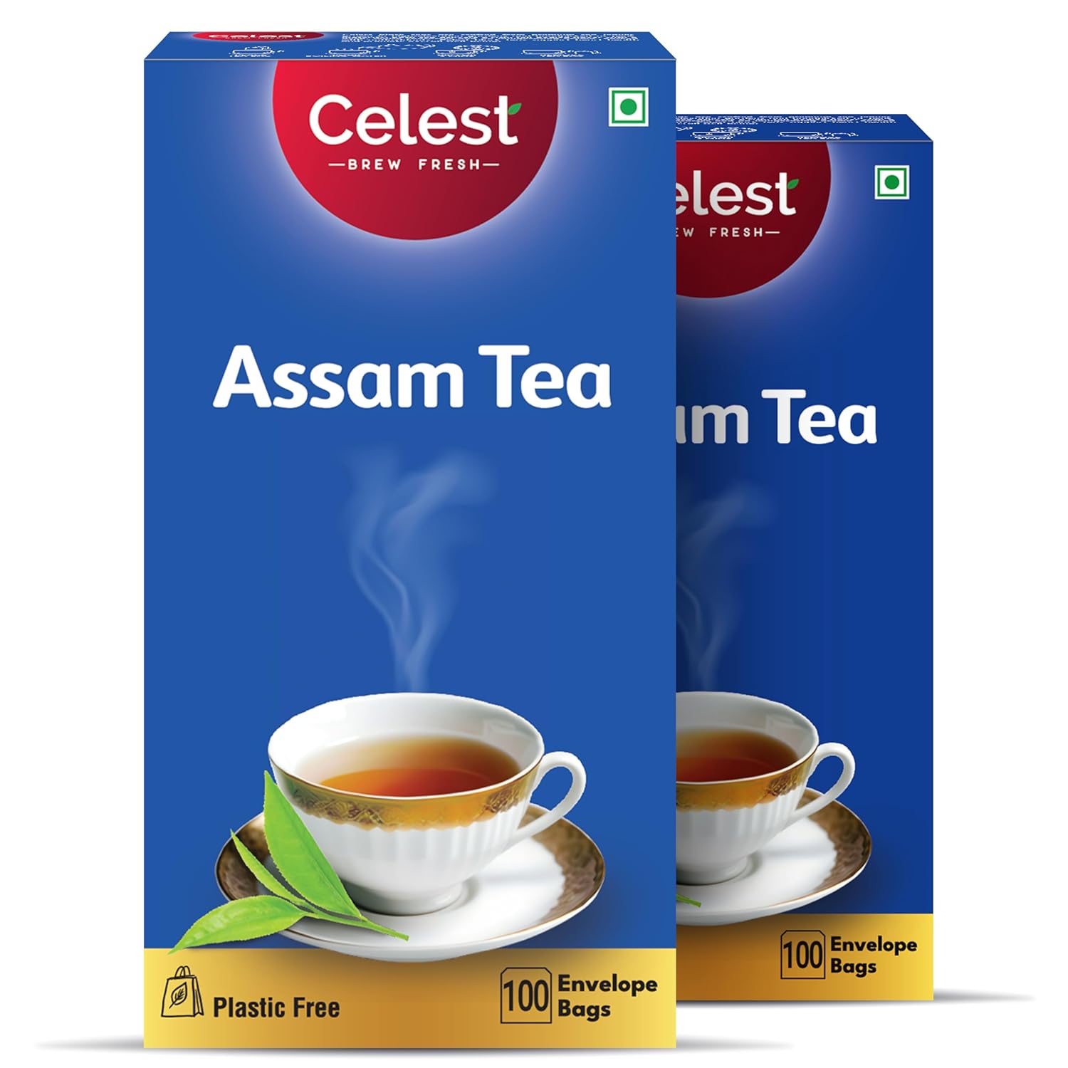 

Celest Assam Black Tea Bags 100 Tea Bags X Pack of 2 Premium Single Serve Rich Flavor Infusion