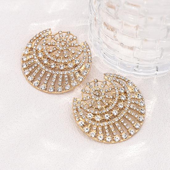 Sun Moon Badge Hollow Rhinestone Brooch, Metal Lapel Pin for Men Women, Jewelry Accessories Clothing Scarf Hat Decoration Women Fashion