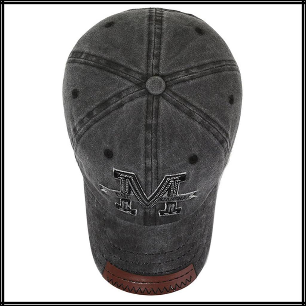 Cap Hat Vintage Embroidery Outdoor Stylish CZA145 [White Fang] Men's Women's (Black)