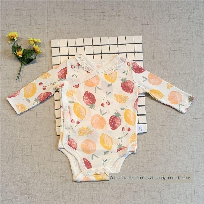 

Newborn Cotton Triangle Super Cute One-Piece Onesie All-Over Fruit Print(The Version Is Too Thin) 59