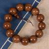 Golden Silk Sandalwood Bracelet 2.0 Old Material Wooden Buddha Bead Bracelet for Men and Women Couples Jewelry Sandalwood Rosary Cultural Play Jewelry