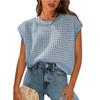 Summer Women's Round Neck Hollowed Out Sunscreen Knitted Sweater Cover Knitted Vests