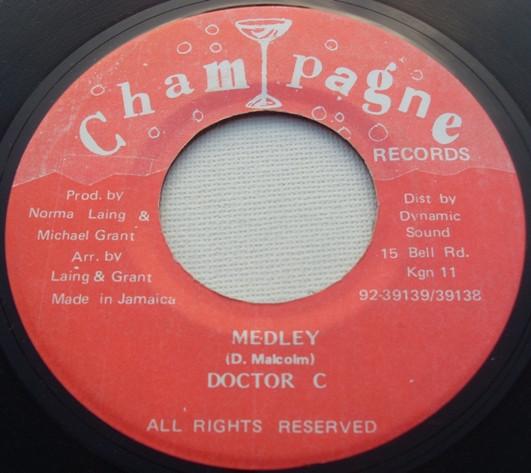 

7inch Record DOCTOR C. - Medley NONE Champagne Recor Jamaica Reggae, Ska & Dub Used