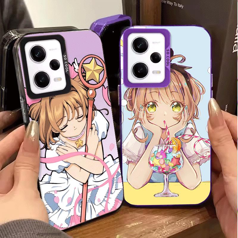 CardCaptor Sakura Anime Weiche Handyhülle für Xiaomi Redmi Note 13 14 15 Pro Plus 12S 12 11S 11 11T 10S 10 Stoßfeste Hülle Rückseite S
