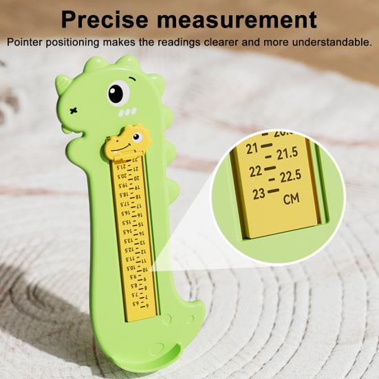 Cartoon Dinosaur Foot Measuring Device Kids Foot Length Measurement Gauge Infant Boys Girls Accurate