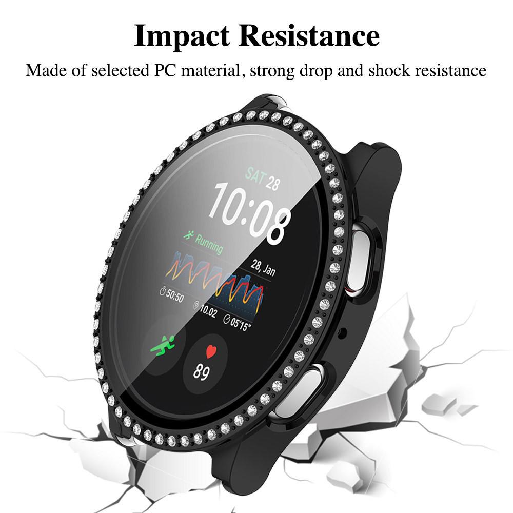 Stainless Steel Strap + Case for Samsung Galaxy Watch 7 40mm 44mm Metal Loop Strap Bling Case Tempered Glass Screen Protector