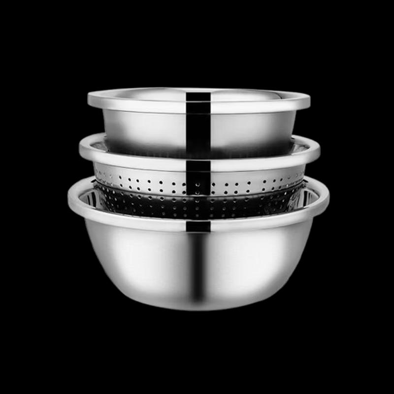 Easy Platinum Stainless Steel Basin 3-Piece Set