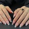 24Pcs Love Ballerina Press On Nails Set Full Cover Artificial Fake Nails Professional Adhesive Free False Nail Art