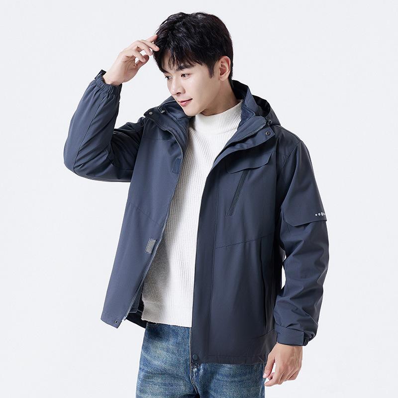 

New Outdoor Jacket Men s Two-piece Set Women s Thickened Liner Windproof Waterproof Ski Suit M