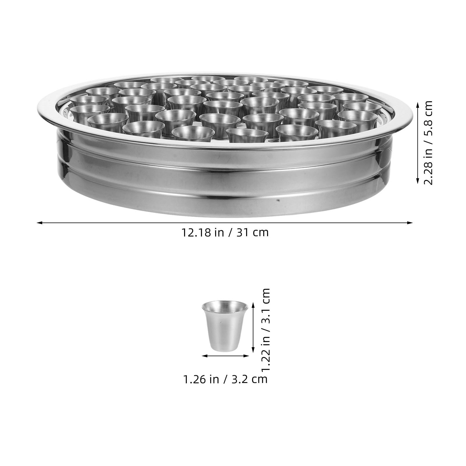 

High Quality Holy Communion Set, 304 Stainless Steel Cup With Tray For Churches, 40pcs Individual Cups, Communion Supplies