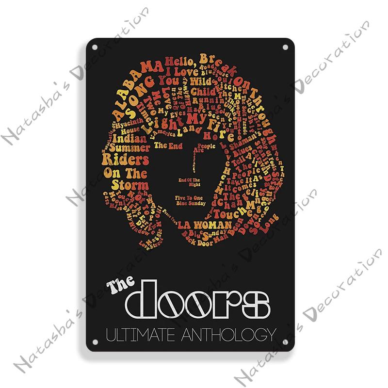 Rock Band Sign DOORS Decorative Sign Jim Morrison Metal Sign Rusty Metal Plaque Retro Metal Poster Music Metal Sign BAR PUB Sign