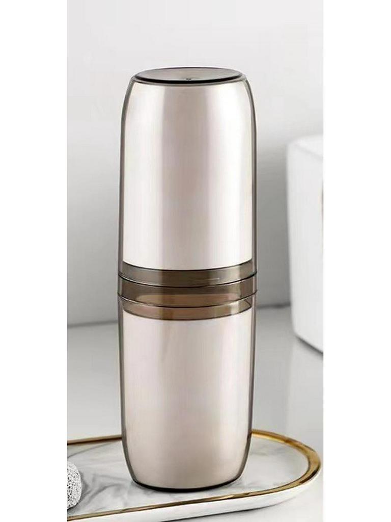 Portable Travel Toothbrush and Mouthwash Cup Set with Storage Compartments