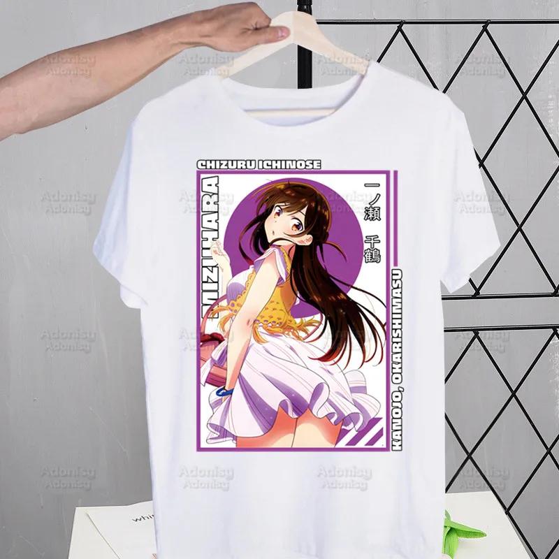 Rent A Girlfriend Chizuru Mizuhara T-shirts Funny Hip Hop Summer Women  Men Tshirts Streetwear Ulzzang Harajuku T-Shirt Shirt