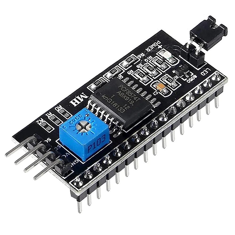 50pcs IIC I2C TWI SPI Serial Interface Board Port 2004 LCD1602 Adapter Plate LCD Adapter Converter Module PCF8574 For Arduino