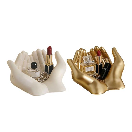 Hands Statue Key Holder Artistic Jewelry Holder Modern Decorative Desktop Organizer for Keys Lipstick Dressing