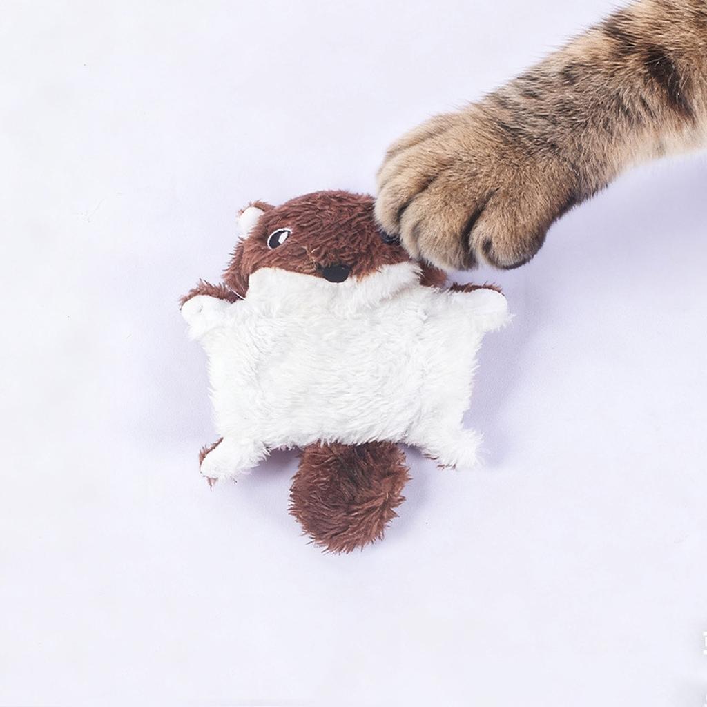 Andiker Knuffeldier, Schattige Vliegende Eekhoorn Vorm Kauwspeeltjes met Piepje & Ritselpapier