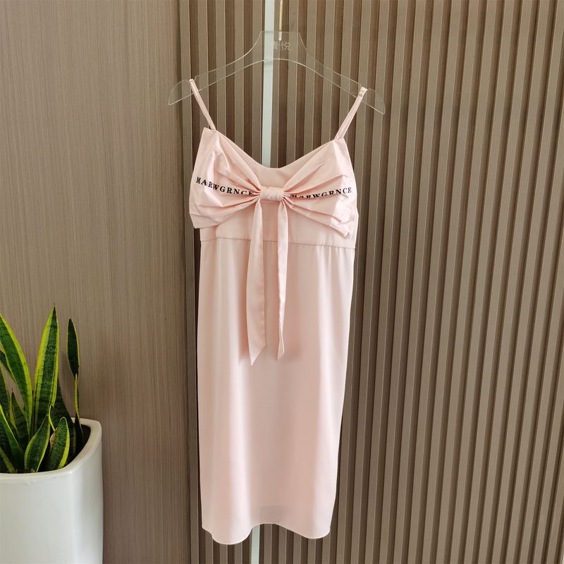 Plus Size Pajamas Women's Summer Sexy Thin Bows Suspender Skirt Pure Desire Fancy Nightdress Home Wear