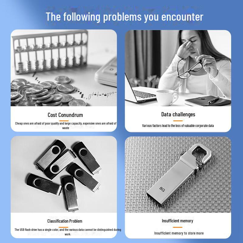 Biaz 4GB USB 2.0 Waterproof Metal Flash Drive, 10-Pack Box