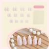 24 Pcs Glossy Full Cover False Nail French Tip Acrylic Nail Valentines Day Press On Nail Almond Shape Stick On Nail
