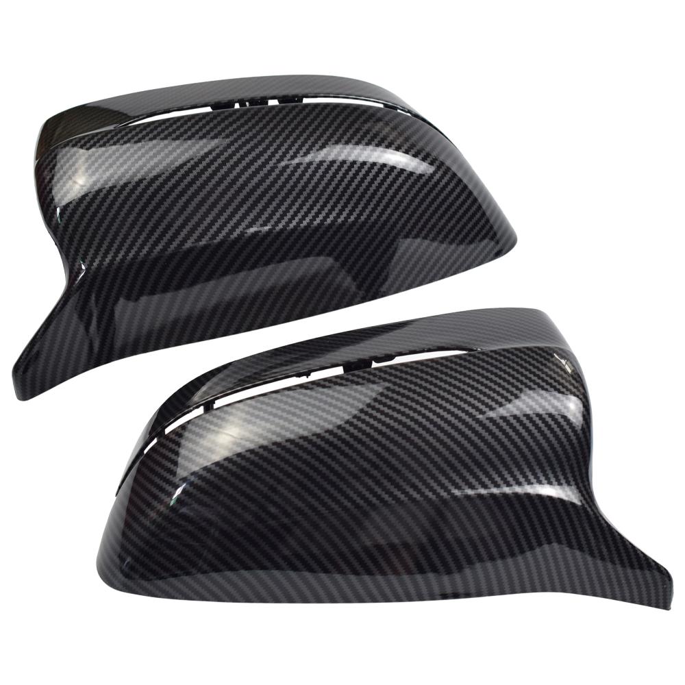 2Pcs Auto Helle Schwarz Seite Rückspiegel Abdeckung Ersatz Für BMW 4 5 7 Serie G30 G31 G38 g22 G11 G12 2016-2018 für