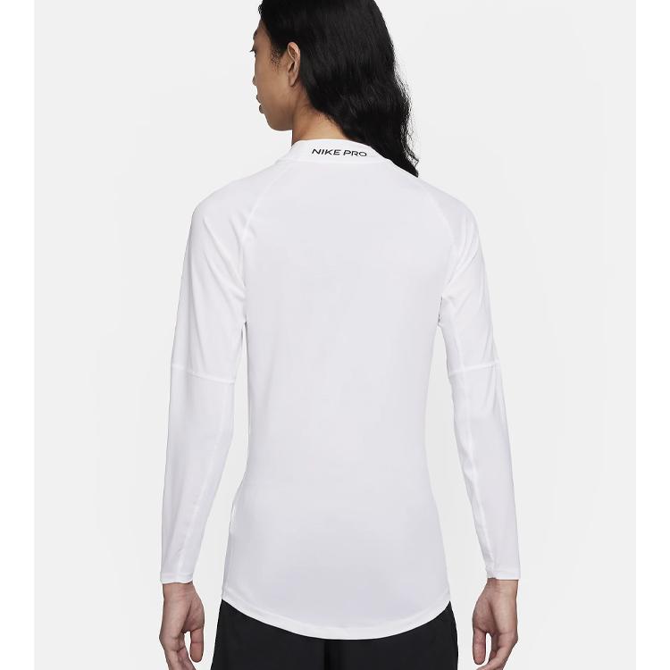 Nike Pro Dri-FIT Fitness Mock-Neck Long-Sleeve T-Shirt White FB7909-100