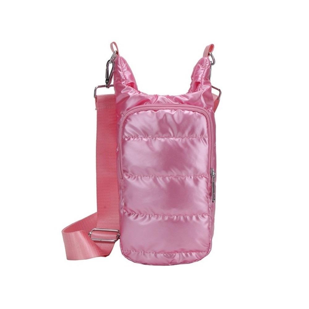 Shoulder Strap Water Bottle Carrier Bag Nylon Shoulder Bag Water Bottle Holder Down Front Pocket Water Bottle Sling Bag Case