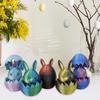 3d Printed Egg Decoration Easter Egg Ornament Easter Bunny Ear Egg Ornament with Detachable Figurine 3d Printed Holiday