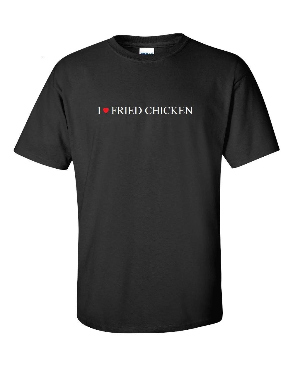

I Heart Fried Chicken Love Cotton Tee Shirt Black White Funny T Shirt S - 5XL M